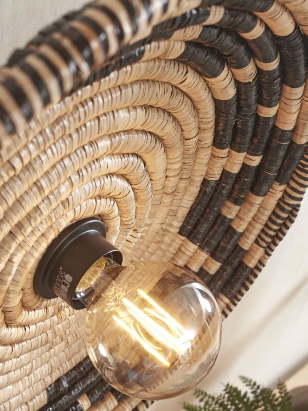Zwart/naturel bohemian zeegras wandlamp GOOD&MOJO Andros - Image 6