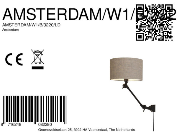 Metalen grijze wandlamp retro It's About RoMi Amsterdam - Image 9