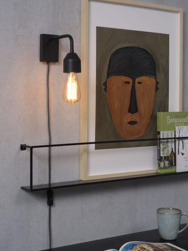 Veelvormige wandlamp zwart metaal It's About RoMi Madrid - Image 2