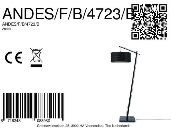 Zwarte vloerlamp bohemian linnen GOOD&MOJO Andes - Image 8