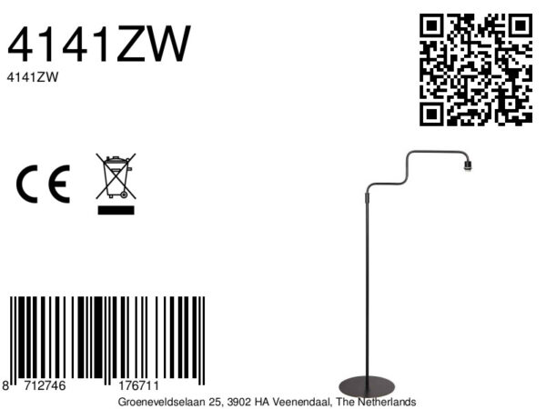 Trendy metalen zwarte vloerlamp Steinhauer Bloeba - Image 13