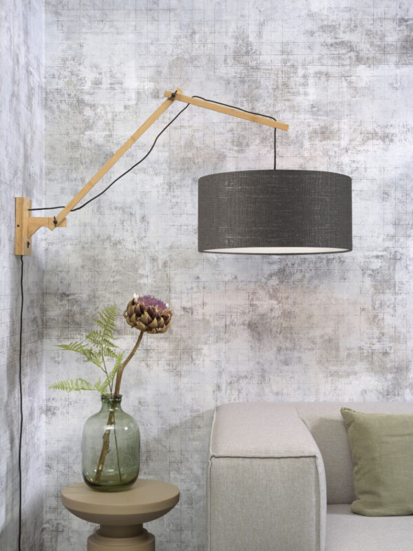 Donkergrijze wandlamp dubbelgewricht breed GOOD&MOJO Andes - Image 5