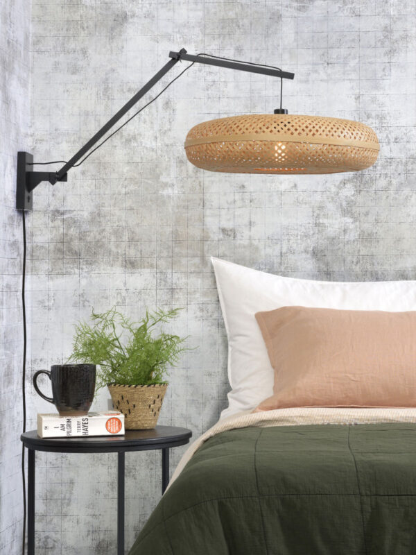 Boheemse wandlamp naturel zwart bamboe GOOD&MOJO Palawan - Image 5