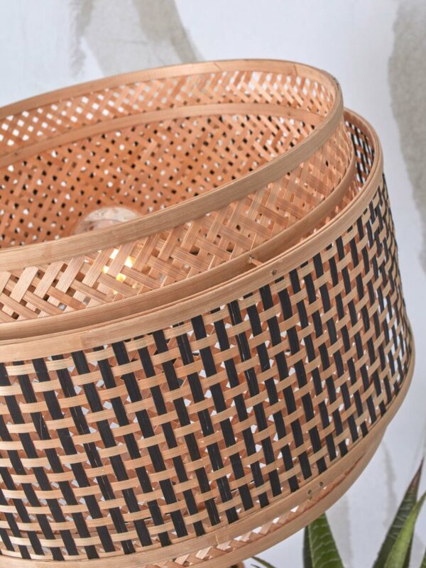 Vloerlamp naturel zwart bohemian bamboe GOOD&MOJO Bhutan - Image 4