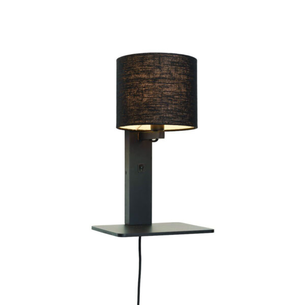 Zwarte plateau wandlamp GOOD&MOJO Andes