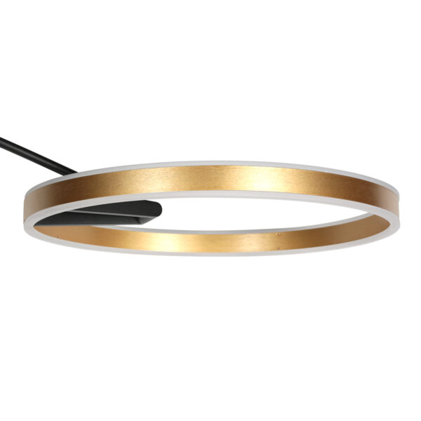 Gouden moderne metalen vloerlamp Steinhauer Ringlux - Image 9