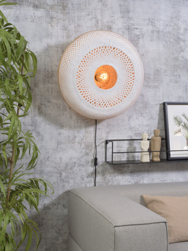 Wandlamp bamboe wit bohemian GOOD&MOJO Palawan - Image 2