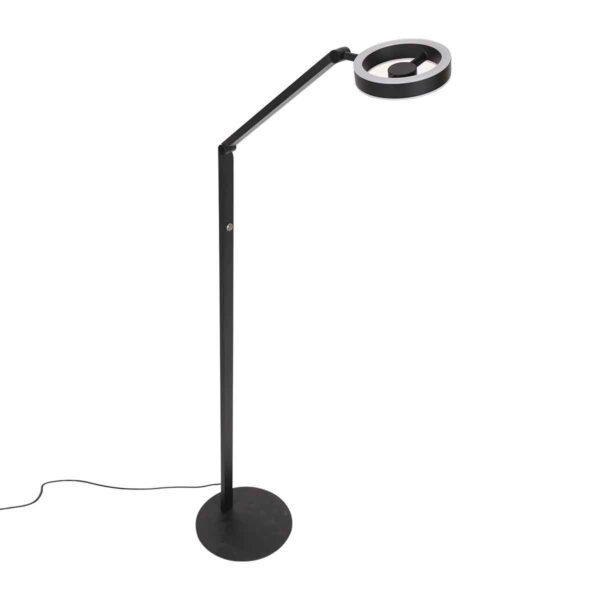 Metalen vloerlamp modern zwart Steinhauer Ringlux - Image 7