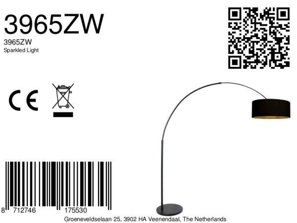 Zwarte vloerlamp boog Steinhauer Sparkled light - Image 15
