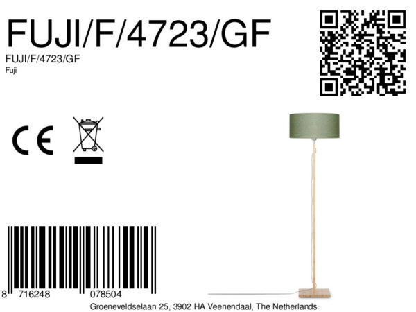 Bamboe vloerlamp groen linnen Scandinavisch GOOD&MOJO Fuji - Image 6