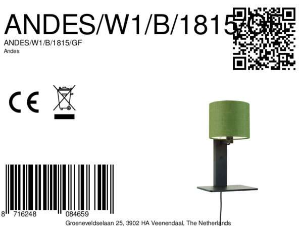 Groene plateau wandlamp GOOD&MOJO Andes - Image 8