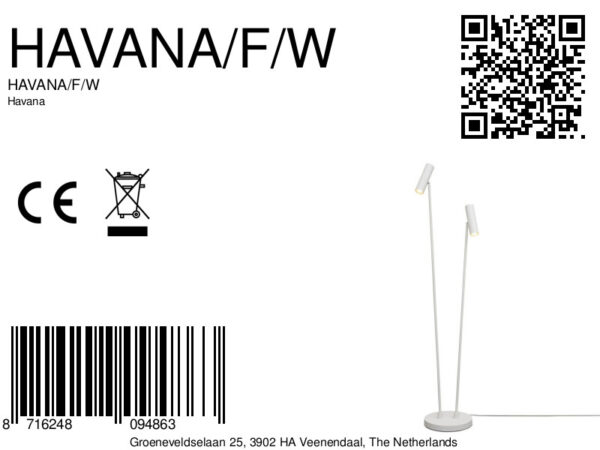 Witte retro metalen vloerlamp It's About RoMi Havana - Image 10