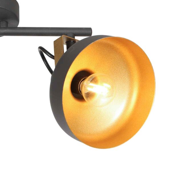 Industriële wandlamp metaal zwart Mexlite Prato - Image 5
