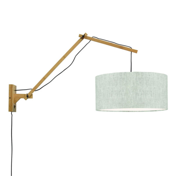 Witgrijze wandlamp dubbelgewricht breed GOOD&MOJO Andes