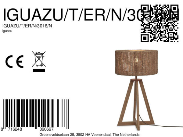 Rieten naturel bohemien tafellamp GOOD&MOJO Iguazu - Image 11