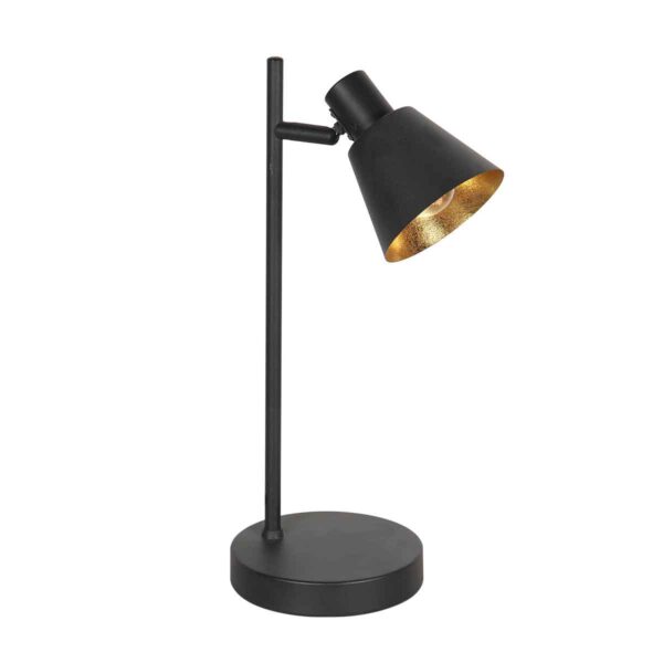 Metalen retro zwarte tafellamp Mexlite Oeroe