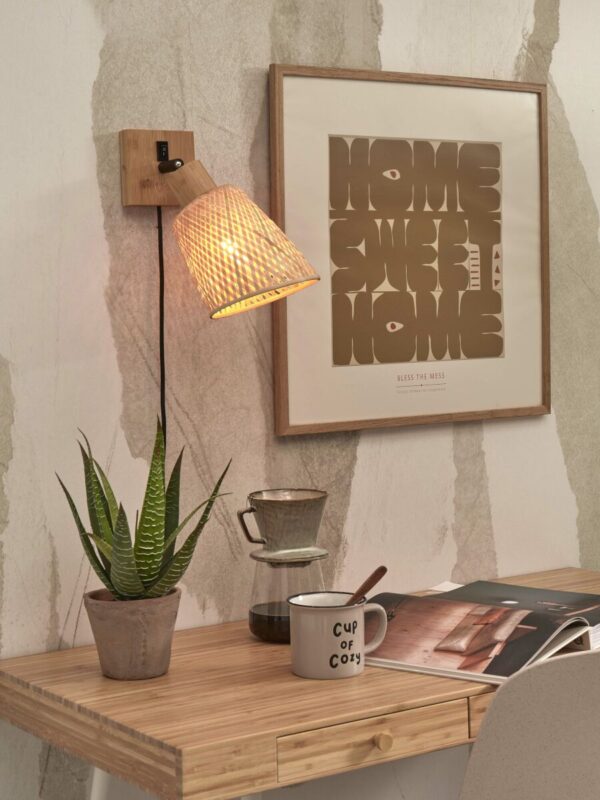Bamboe boheems naturel wandlamp GOOD&MOJO Java - Image 2