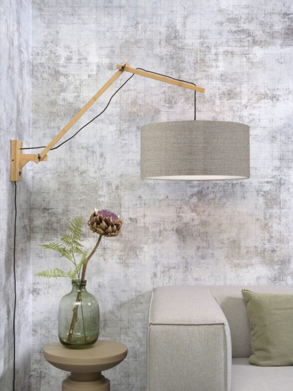 Loodgrijze wandlamp dubbelgewricht breed GOOD&MOJO Andes - Image 5