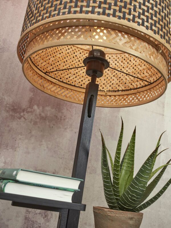 Vloerlamp naturel zwart bohemian bamboe GOOD&MOJO Bhutan - Image 8