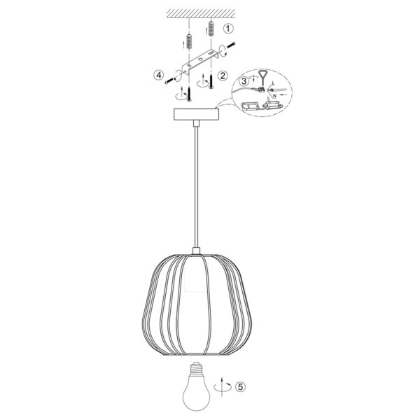 Hanglamp Japandi stijl van stof Anne Lighting Sable - Image 8