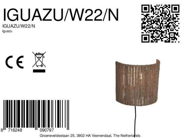Rieten naturel bohemian wandlamp GOOD&MOJO Iguazu - Image 10
