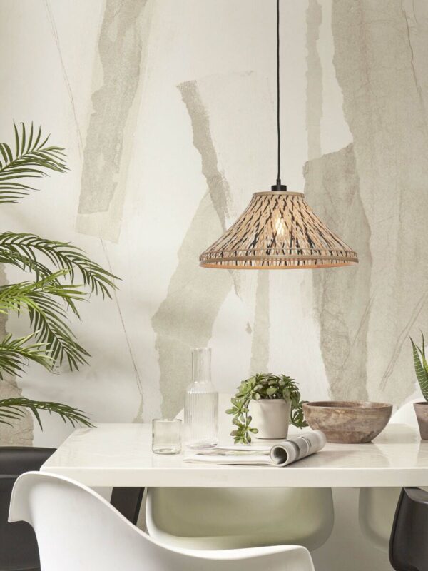Naturel zwarte hanglamp bohemian bamboe metaal GOOD&MOJO Tahiti - Image 2