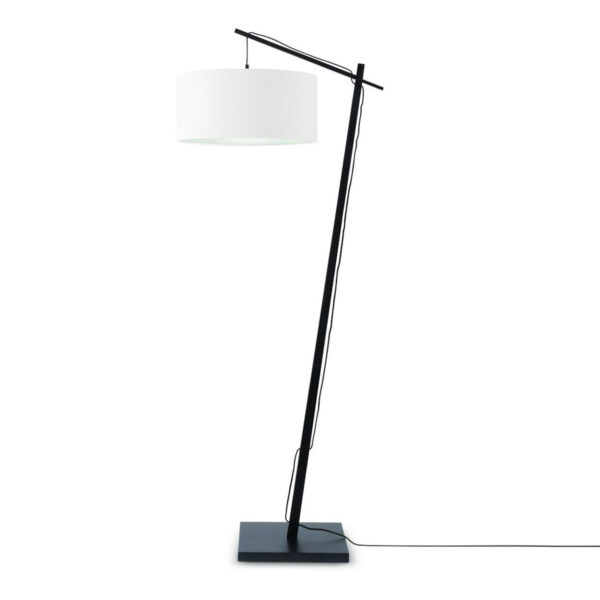Witte bohemian vloerlamp bamboe GOOD&MOJO Andes