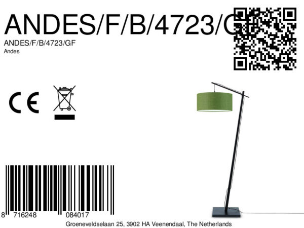 Groene linnen vloerlamp bohemian GOOD&MOJO Andes - Image 8