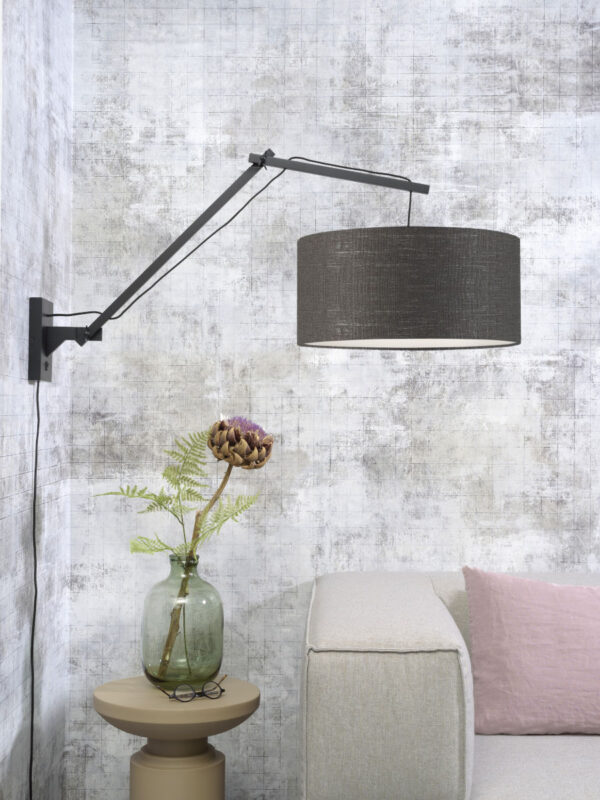 Donkergrijze wandlamp dubbelgewricht breed GOOD&MOJO Andes - Image 5
