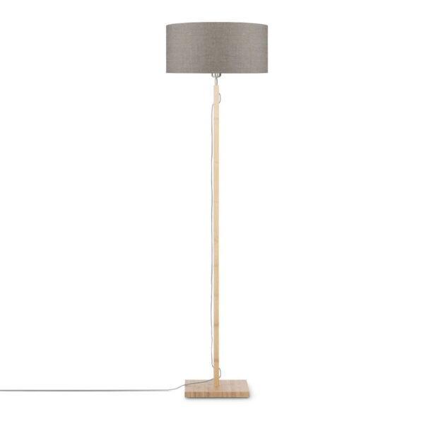 Grijze bamboe vloerlamp linnen Scandinavisch GOOD&MOJO Fuji