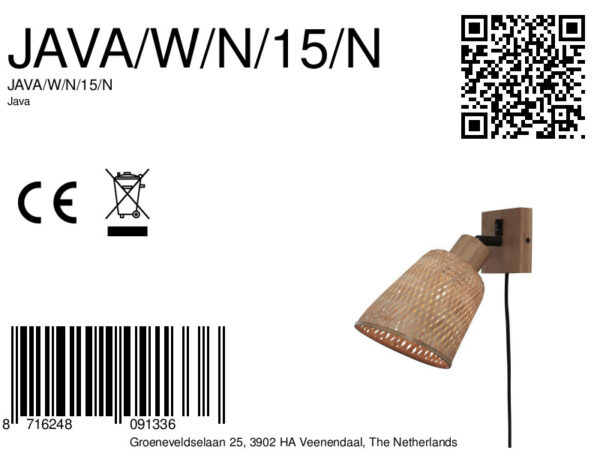 Bamboe boheems naturel wandlamp GOOD&MOJO Java - Image 10