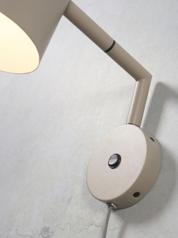 Bekervormige retro grijze wandlamp It's About RoMi Marseille - Image 4