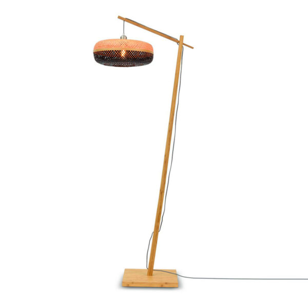 Naturel zwart bamboe bohemian vloerlamp GOOD&MOJO Palawan
