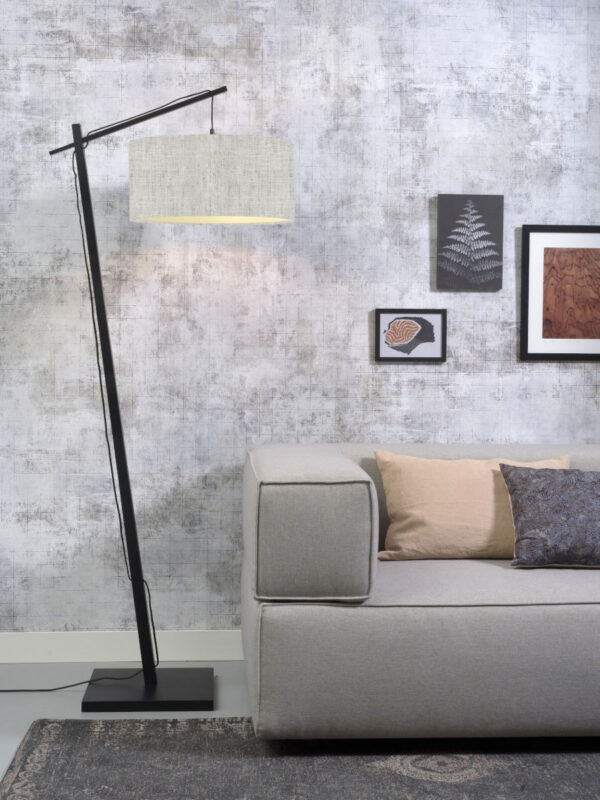 Bohemian grijs linnen vloerlamp GOOD&MOJO Andes - Image 2