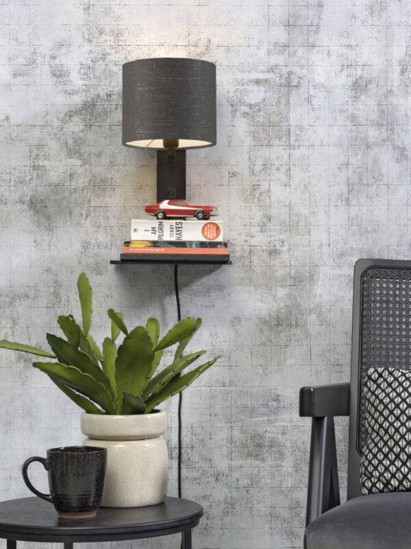 Donkergrijze plateau wandlamp GOOD&MOJO Andes - Image 5