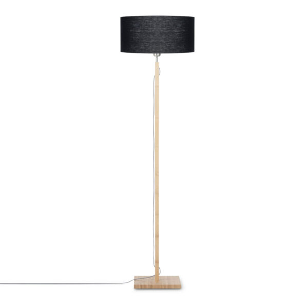Bamboe zwart linnen Scandinavische vloerlamp GOOD&MOJO Fuji