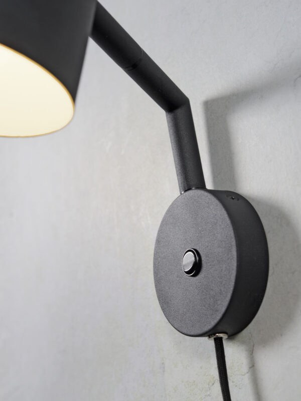 Retro bekervormige wandlamp zwart It's About RoMi Marseille - Image 7