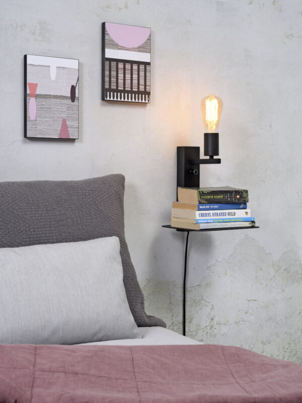 Zwarte wandlamp plateau kaploos It's About RoMi Florence - Image 5