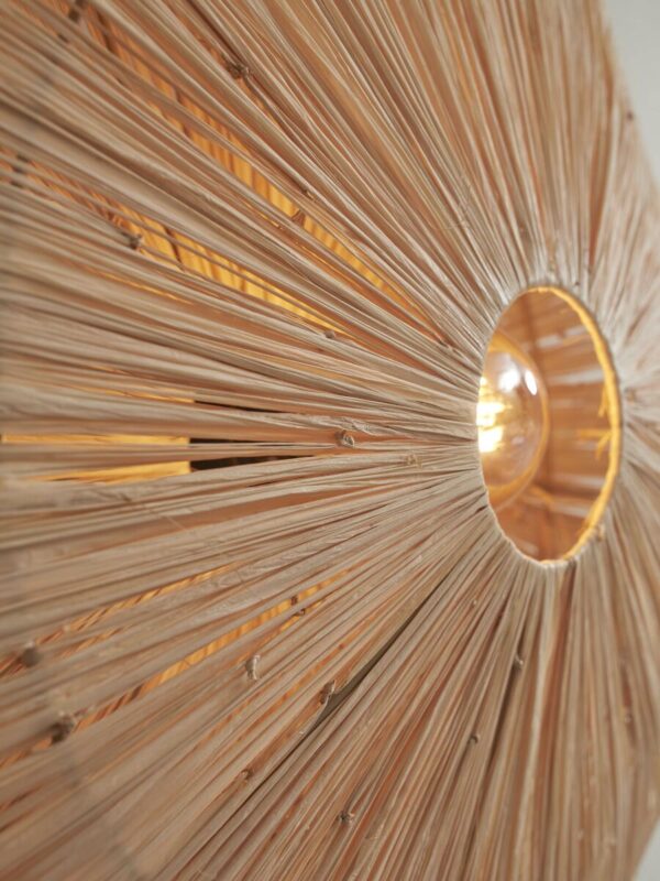 Naturel raffia plafondlamp achthoek L GOOD&MOJO Panama - Image 6