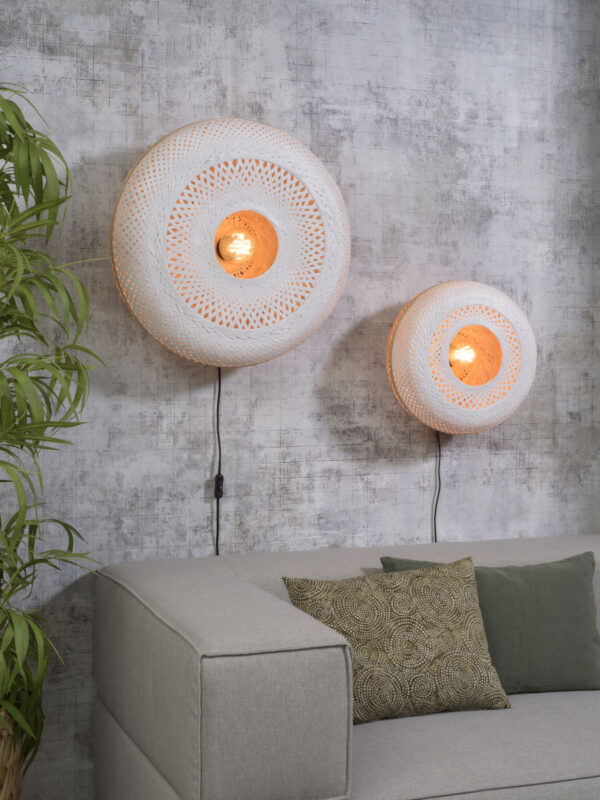 Wandlamp bamboe wit bohemian GOOD&MOJO Palawan - Image 5