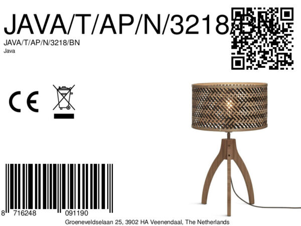 Bohemian tafellamp bamboe naturel zwart GOOD&MOJO Java - Image 10