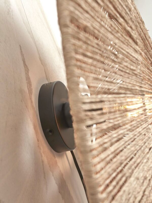 Rieten metalen naturel wandlamp boheems GOOD&MOJO Iguazu - Image 3
