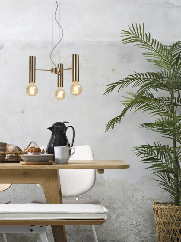 Goudkleurige open hanglamp 3-lamps It's About RoMi Cannes - Image 2