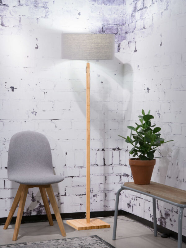 Linnen vloerlamp Scandinavisch grijs GOOD&MOJO Fuji - Image 2