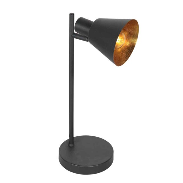 Metalen retro zwarte tafellamp Mexlite Oeroe - Image 7