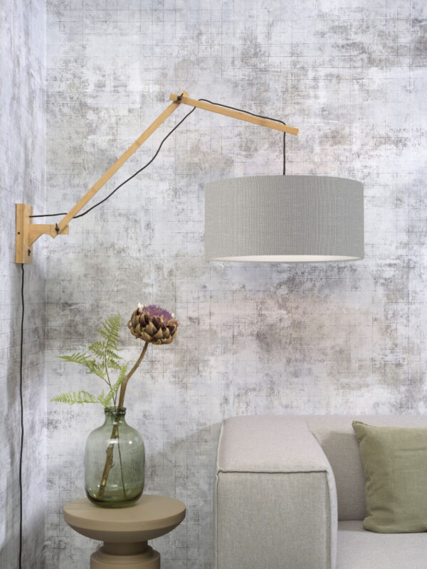 Lichtgrijze wandlamp dubbelgewricht breed GOOD&MOJO Andes - Image 5