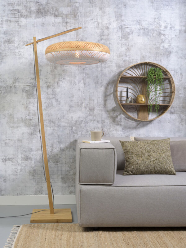Bamboe bohemian witte vloerlamp GOOD&MOJO Palawan - Image 2
