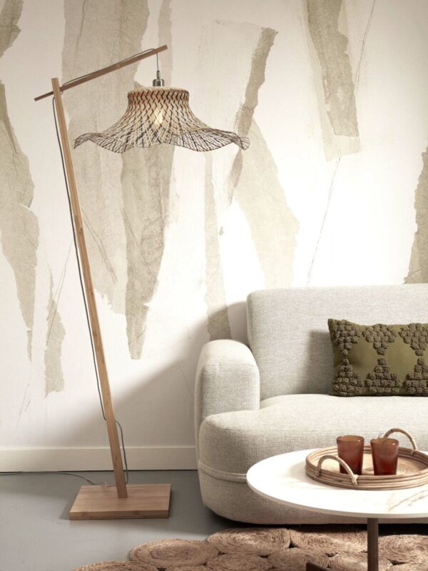 Naturel zwarte bamboe bohemian vloerlamp GOOD&MOJO Ibiza - Image 2