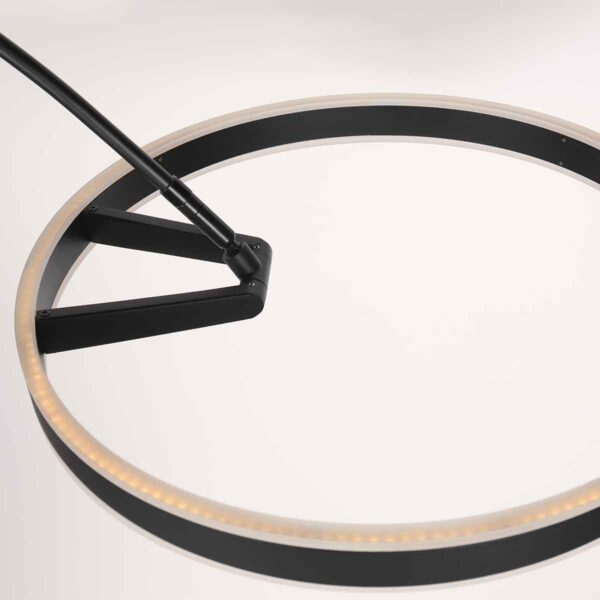 Zwarte moderne metalen vloerlamp Steinhauer Ringlux - Image 12
