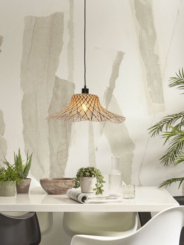 Bamboe zwart naturel bohemien hanglamp GOOD&MOJO Ibiza - Image 2